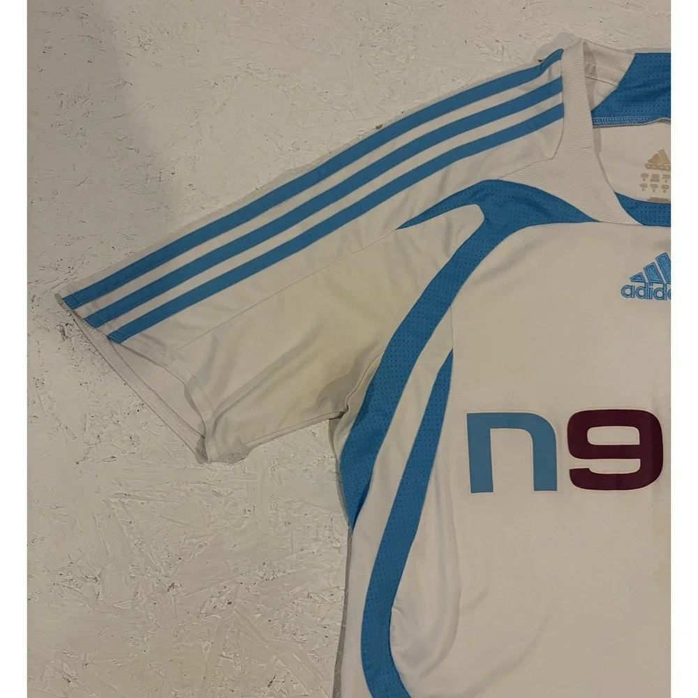 Adidas OLYMPIQUE MARSEILLE 2007-2008 Home Soccer Futbol Jersey Mens S (695732)